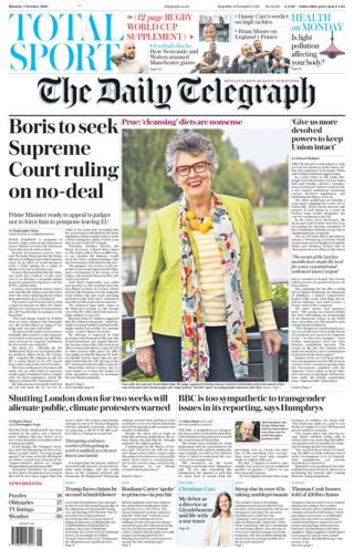 daily telegraph 7 october 2019