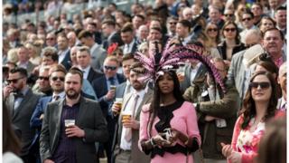 Racegoers at Aintree