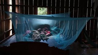 Sleeping under a bed net