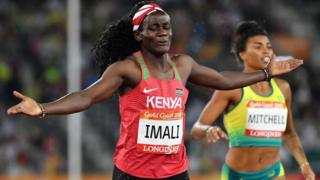 Maximila Imali lors des Jeux du Commonwealth 2018