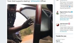 Aworan ọlọpaa to fẹ gbabẹtẹlẹ