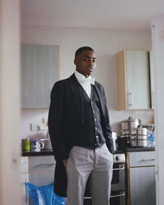 Eton student posing