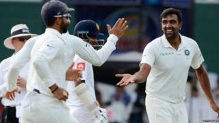 Ravichandran Ashwin (right) has taken 300 wickets in 54 Tests - he made his debut in November 2011