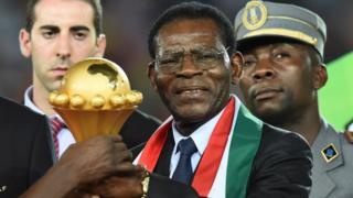 El presidente de Guinea Ecuatorial, Teodoro Obiang Nguema Mbasogo