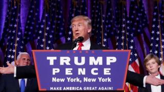 Trump oo jeedinaya khudbadiisii guusha