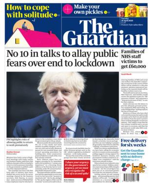 Guardian front page