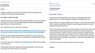 US election: Trump's emails to British MPs cause uproar - BBC News