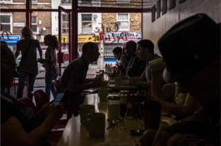 Inside the cafe