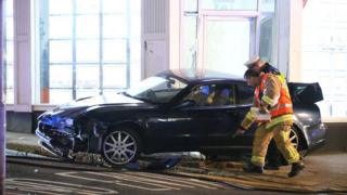 Maserati crash in Hove