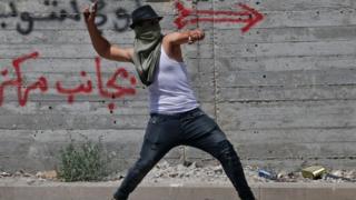 محتج فلسطيني