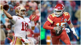 Jimmy Garoppolo y Patrick Mahomes