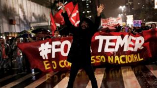 Protesto contra Temer em São Paulo