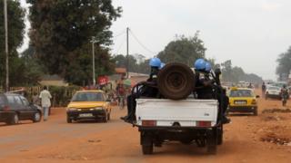 Burundian soldiers in an armoured vehicle leave the airport in Bangui after arriving on December 15, 2013 to join the African Union (AU) and French efforts to restore security in the troubled nation.