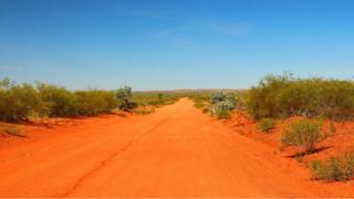 A remote dirt road in the Northern Territory