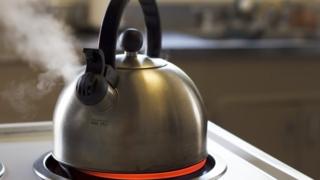 kettle on stove