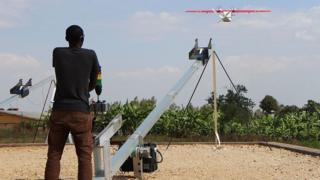 Technician dey operate drone