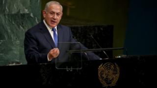 آقای نتانیاهو ساعتی بعد از سخنرانی دونالد ترامپ در مجمع سازمان ملل متحد سخنرانی کرد