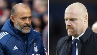 Nottingham Forest manager Nuno Espirito Santo and Everton manager Sean Dyche