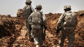 Solados estadounidenses en Irak.