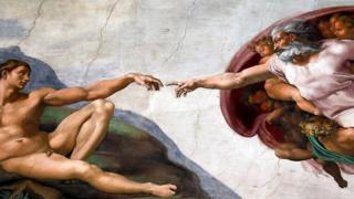 Michelangelo'nun Adem'n Yaratılışı freski