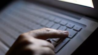 Man using laptop