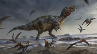 artist impression of spinosaurid