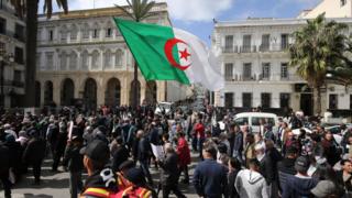 مظاهرة ضد الحكومة في الجزائر، 10 مارس/آذار 2020