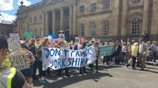 Anti-fracking rally in York