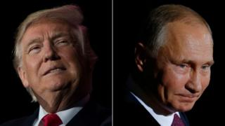 Donald Trump na Vradimir Putin