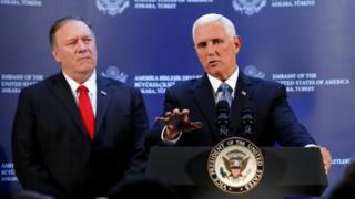 Turkey to suspend Syria offensive, Mike Pence announces - BBC News