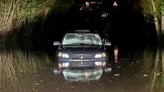 Rushton Spencer flooding, Flooding at Rushton Spencer, near the Royal Oak pub, 02/01/24