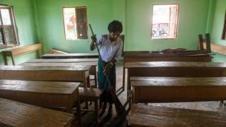 ရခိုင်ပြည်နယ်က စာသင်ကျောင်းတစ်ခု