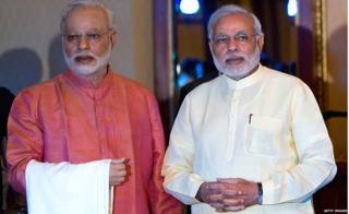 मोदी यांचा मेणाचा एक पुतळा मुंबईत.