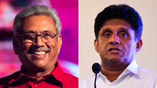 Sri Lanka presidential candidates Gotabhaya Rajapaksa and Sajith Premadasa, November 2019