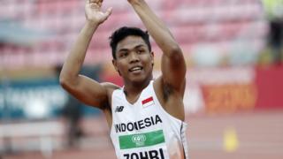 lalu muhammad zohri, juara, atletik, 100 meter, 100 m