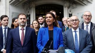 Gina Miller and others outside the Supreme Court