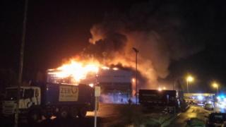 Fire at Devon Contract Waste