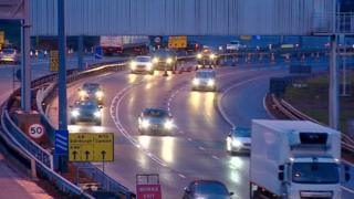 Traffic near the Baillieston Interchange