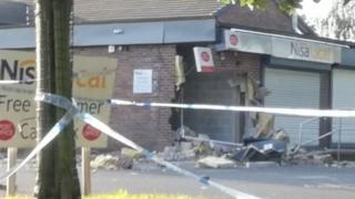 damaged building