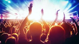 Music festival crowd