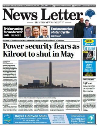 Front page of the News Letter on Friday
