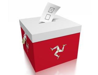 Ballot box with Isle of Man emblem