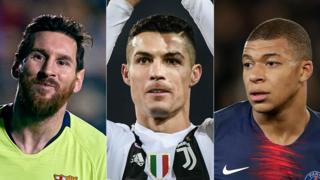 Lionel Messi, Cristiano Ronaldo & Kylian Mbappe