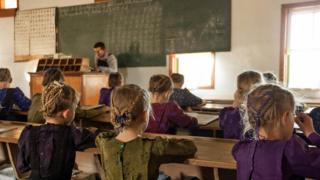 Una escuela menonita en la Colonia Belize, en Bolivia.