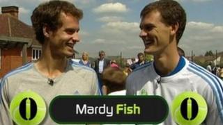 Andy and Jamie Murray play Newsround's special tennis spelling bee challenge