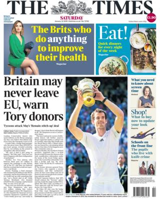 The Times front page