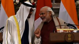 नरेंद्र मोदी, यूएई, अबू धाबी, ज़ायद अल नाह्यान