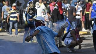 Enfrentamientos en Caracas