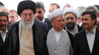 محمود احمدی نژاد، اکبر هاشمی رفسنجانی و آیت الله خامنه ای