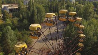 Колесо обозрения в чернобыльской зоне отчуждения